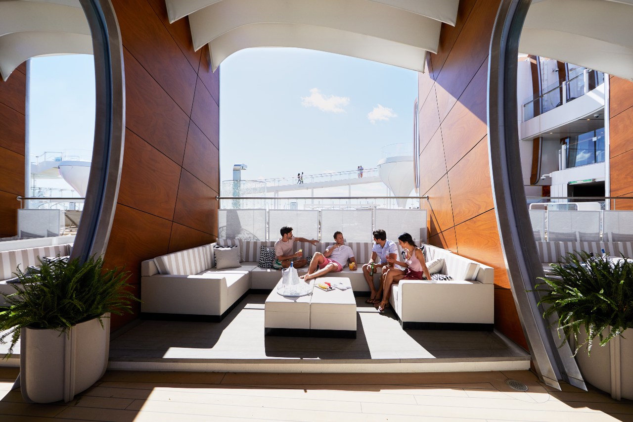 cabana aboard the Celebrity Edge cruise ship