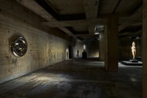 Berlin's Feuerle Collection displays art and furniture pieces in a darkened bunker